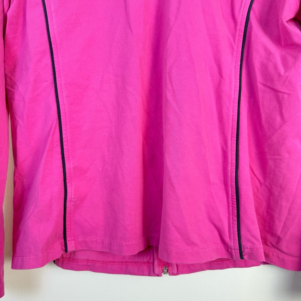 CHAPS Womens Vibrant Pink Jacket sz Large Cotton Soft Stretch Casual Preppy‎ - Picture 10 of 14